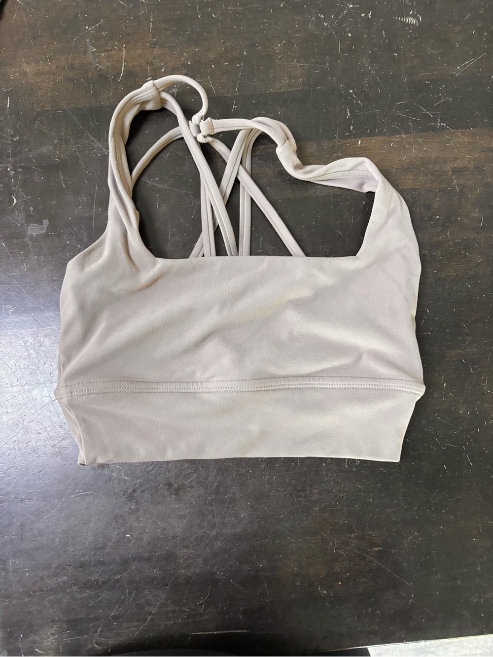 Buffbunny Light Beige Strappy Sports Bra